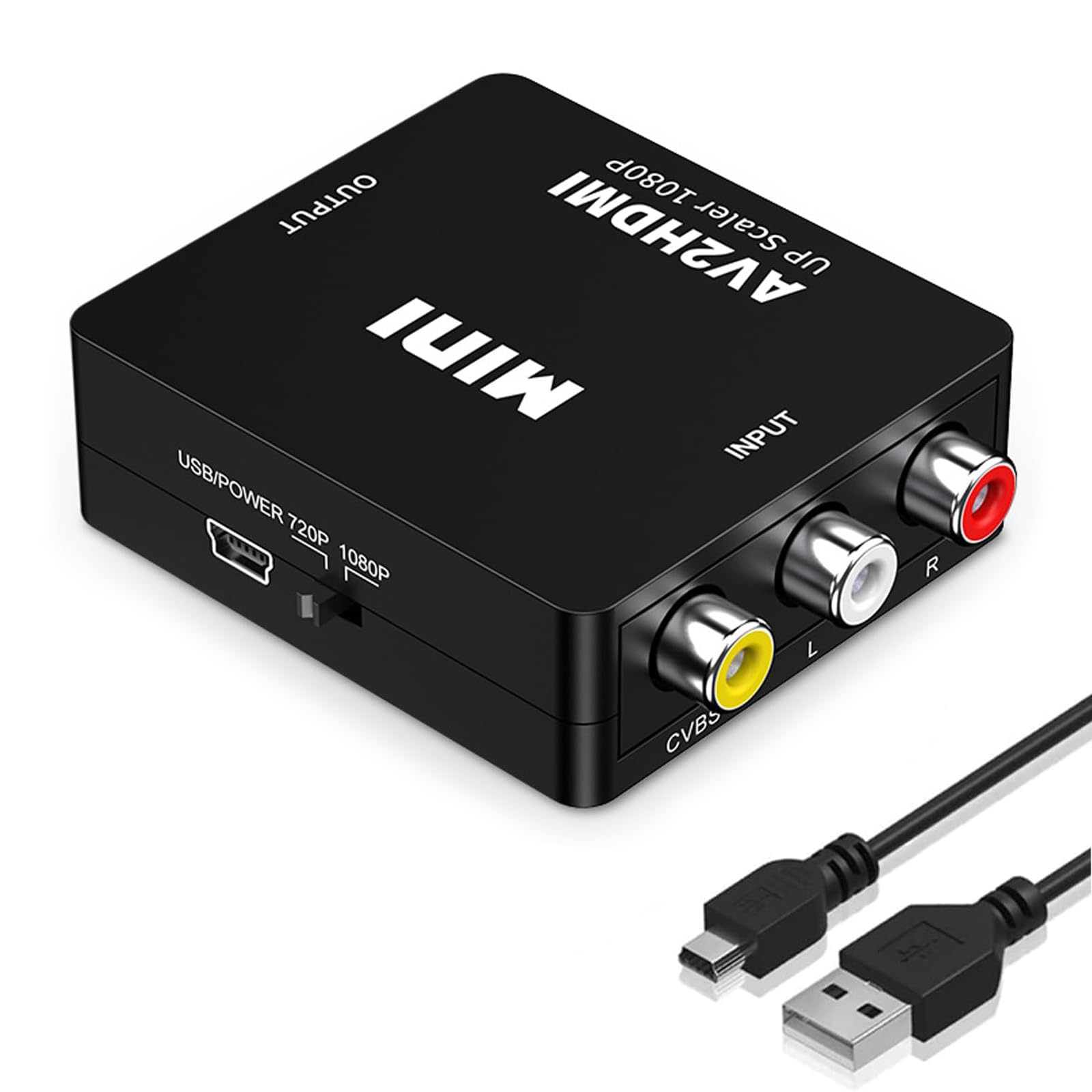

RCA to HDMI AV to HDMI Converter with USB Compatible with Older Network Car Navigation Converter, Cable, TVs, Set-Top Boxes, Xbox, PS4, Systems, etc.