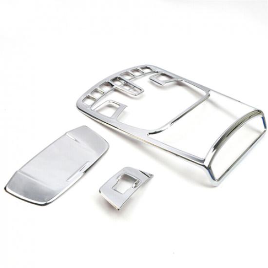 For Ford F150 2015-20 Interior Front Reading Light Lamp Cover Trim Frame Chrome