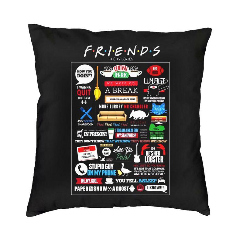 Luxury Friends Classic Tv Show Throw Pillow Case Home Decorative Custom Square Cushion Cover 45X45 Pillowcover For Sofa