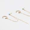 OR D`OR [14K] Mini Opal Chain Ear Cuff Earrings