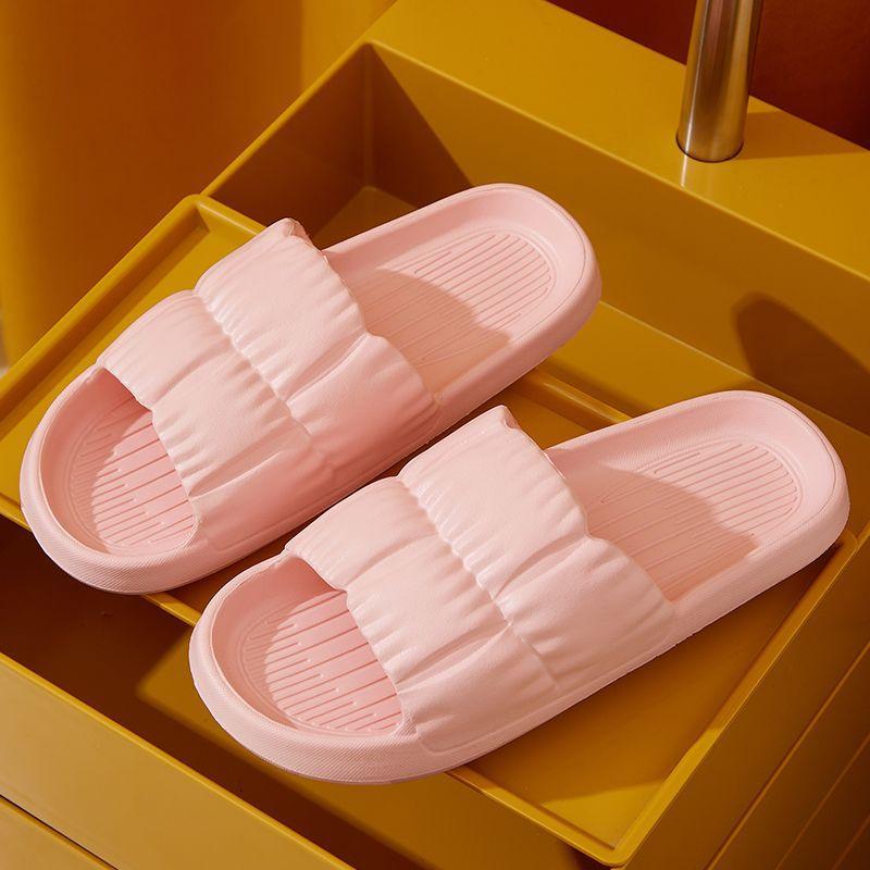 Fashion 2024Women's Soft Sole Cloud Slippers for Home Non-slip Bathroom Slippers Women Summer Thick Platform Sandals Flip Flops Woman