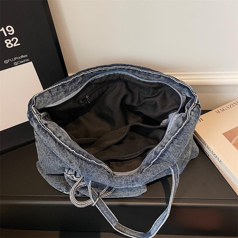 Shoulder Bag Denim Handbag Vintage Large Capacity Tote Bag