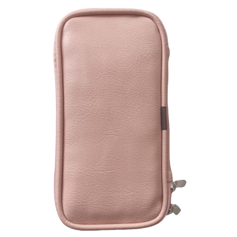 Black Waterproof Double Zipper Makeup Brush Storage Bag - Portable Multifunctional Organizer