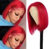 European and American Ladies Wig Front Lace Wig Bobo Head Red Short Bob Wig Full Headgear Wig