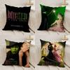 W-Wicked Part One Movie Pillow Case Home Dorm Chair Back Short Plush Double-Sided Printing Office Nap Time Cushion Cover