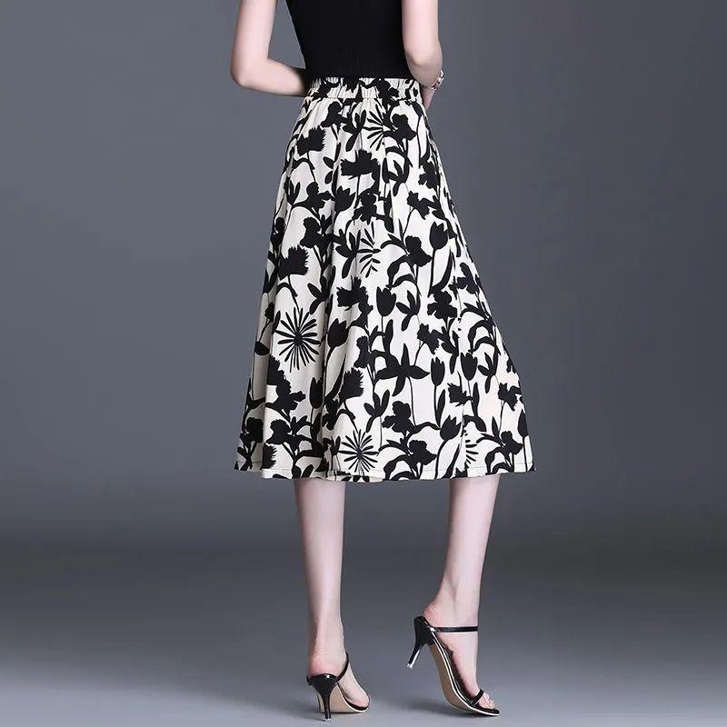 Pantalon d'été élastique taille haute jambe large femme fin mousseline mode patchwork poche décontracté ample séchage rapide droit