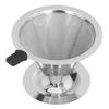 Stainless Steel Coffee Dripper Drip Cone Coffee Filter Reusable Coffee Filter Cup for Kitchen2‑4 Cups