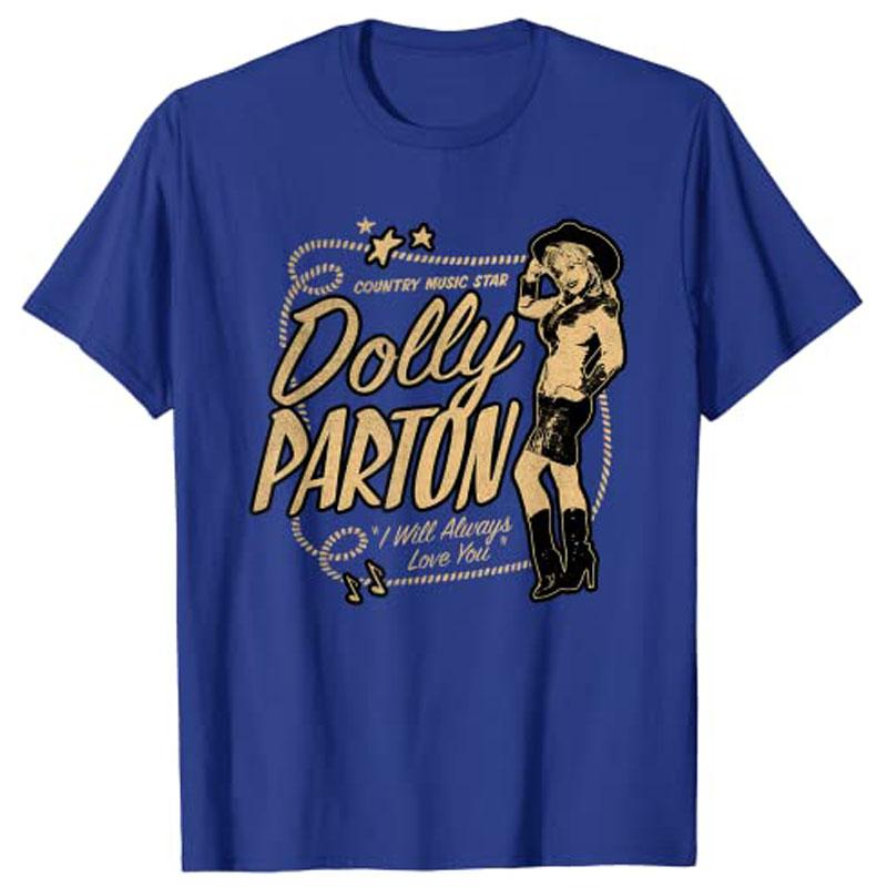 Dolly Parton Country Music Star TShirt Tops for Women Graphic Tee Tops Humor Funny Streetwear Music Lover Clothes Novelty Gift