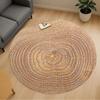 1pc Tree Rings Wood Texture Round Chair Mat Area Rug - Non-Slip, Floor Mat for Office, Bedroom, and Indoor Decor C1118078