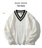 Men's Thickened V-Neck Knitted Sweater - 2024 Autumn/Winter Casual Base Layer