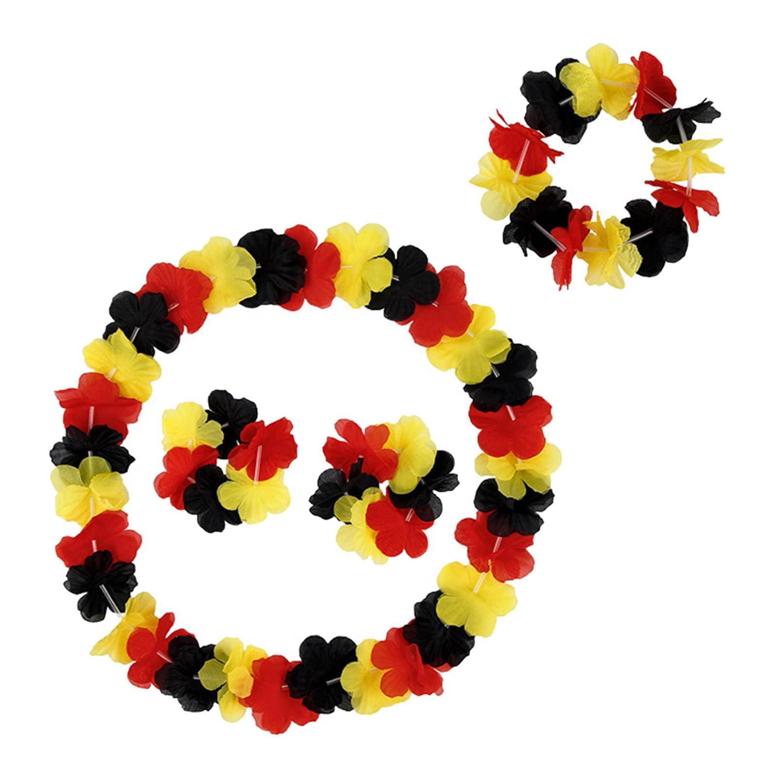 

Европейский набор украшений для болельщиков Красочное ожерелье, повязка на голову и браслеты Стильный аксессуар для футбольных энтузиастов