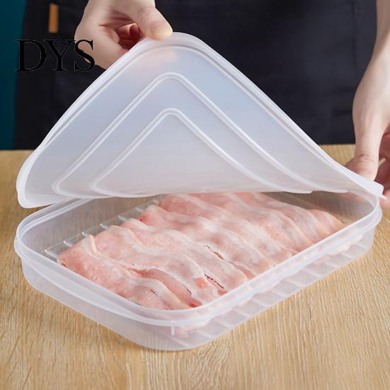 Food Storage Box Transparent with Lid PP Vegetables Seafood Fish Refrigerator Organizer Kitchen Tools