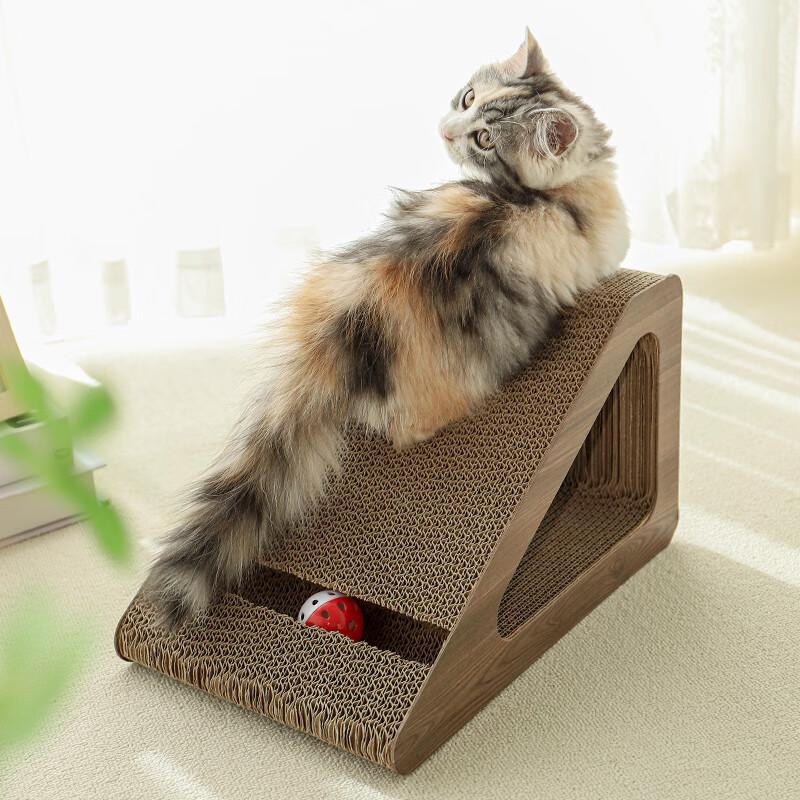 Triangle Corrugated Cat Scratcher & Bed