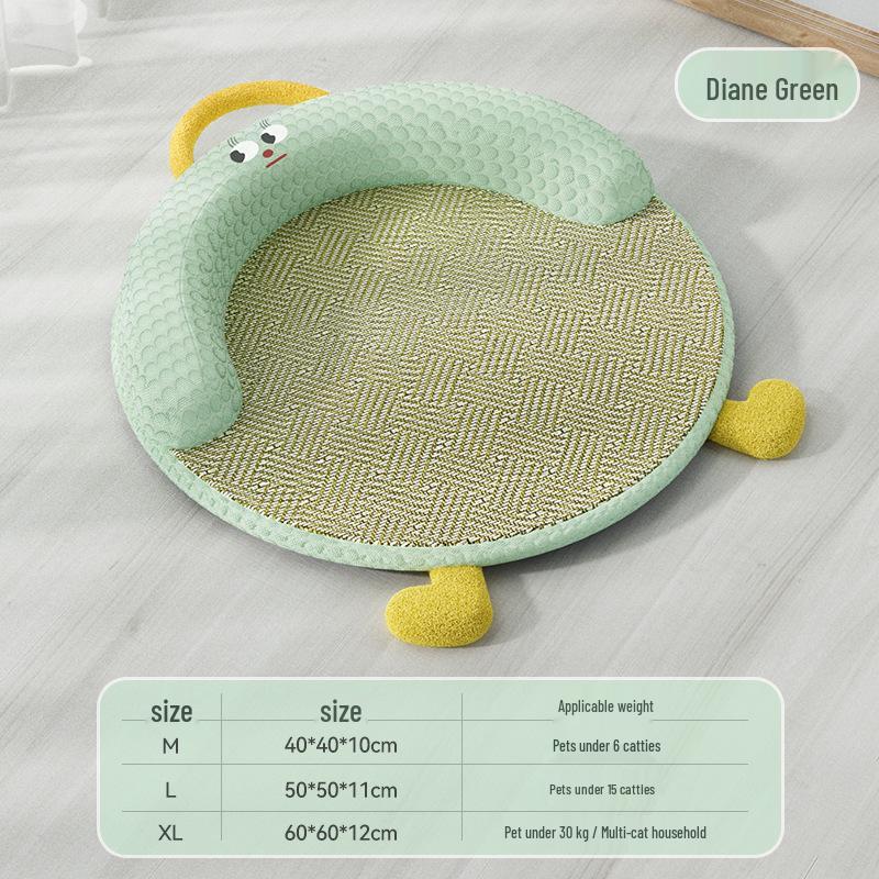 Breathable Removable Dog & Cat Nest: Latex Cushion Sofa Bed, Small Pet Sleeping Pad, Spring/Summer-Ready.