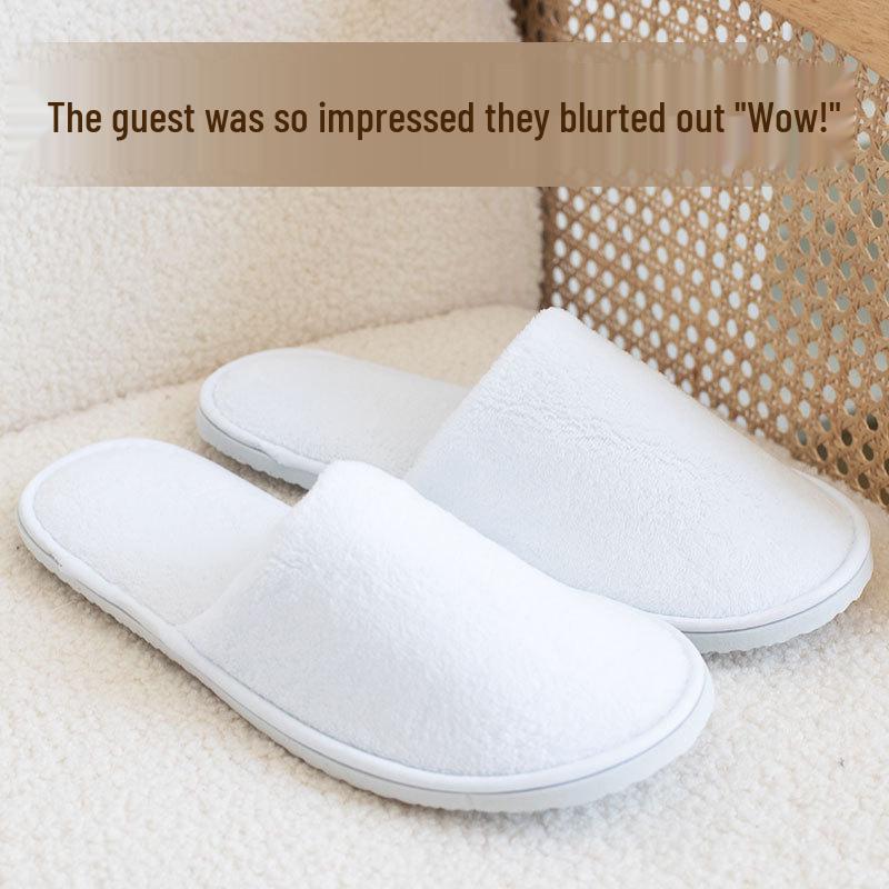 Washable Anti-Slip Hemp Cotton Linen Guest Slippers for Hotel & B&B
