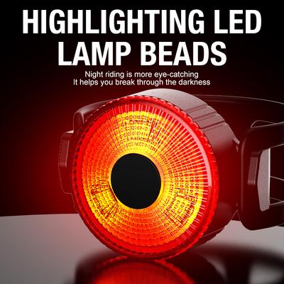 New Strap Bicycle USB Charging Creative Taillights Mountain Bike Outdoor Night Riding Taillights Riding Equipment Accessories