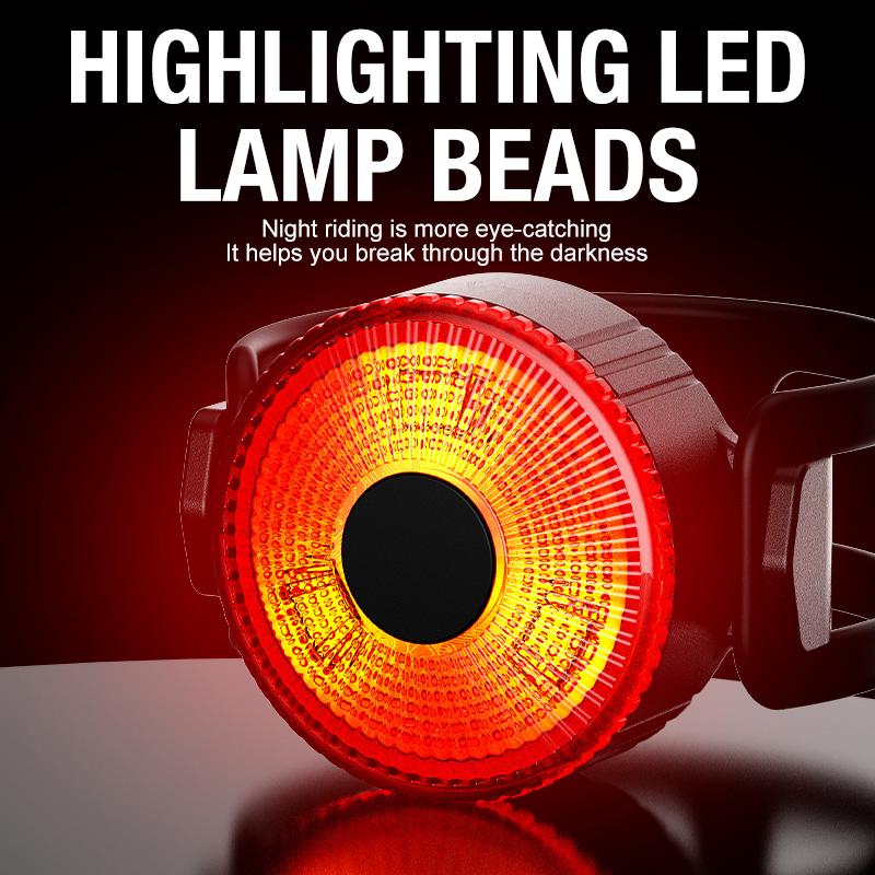 New Strap Bicycle USB Charging Creative Taillights Mountain Bike Outdoor Night Riding Taillights Riding Equipment Accessories