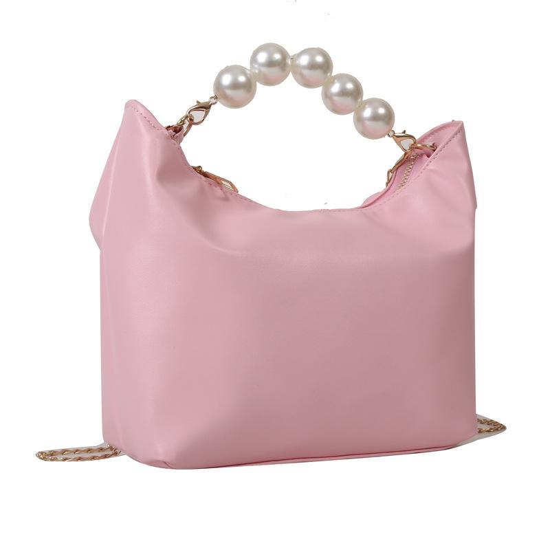 

Simple casual underarm bag, messenger bag, large-capacity bag, 2024 summer new fashionable retro simple bucket bag рожевий