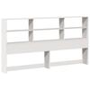 Solid Wood Bed with Shelf Without Mattress White 180x200 cm Pine