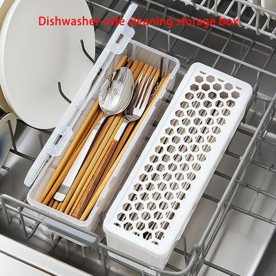 Dishwasher Cutlery Knife And Fork Chopsticks Cleaning Storage Box Double-sided Hollow Pacifier Chopsticks Spoon Cleaning Box