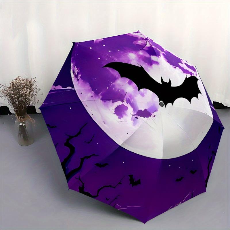 1pc Moon Bat Automatic Open/close Umbrella, 8-Rib Sturdy Structure, Portable Travel Umbrella, Parties, Everyday Use, Outdoor Accessory, Arti