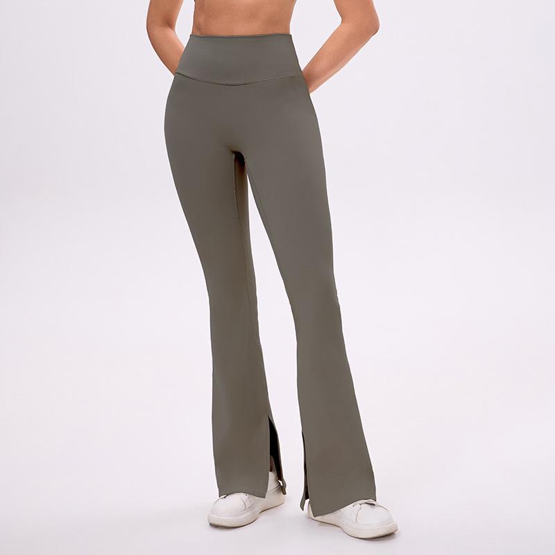 

Брюки для йоги с высокой талией и эффектом пуш-ап - Эластичные брюки для фитнеса с широкими штанинами для женщин L