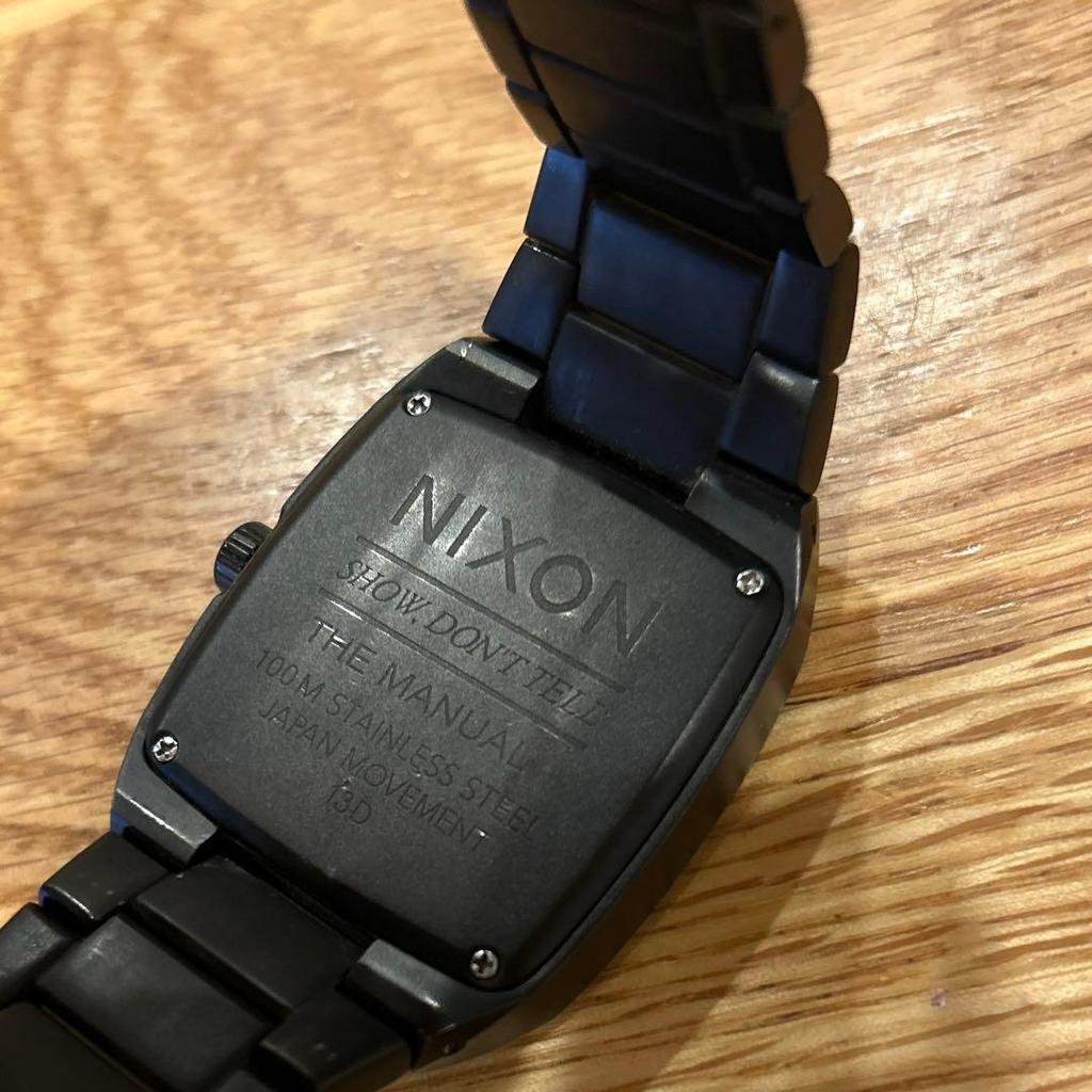Used NIXON THE MANUAL Black Watch Quartz Stainless Steel Men's