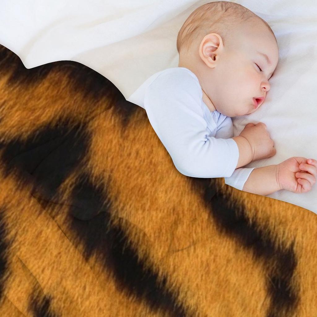 Tiger Fur Throw Blanket Sofa Quilt Bed linens Hairys Bed covers Blankets
