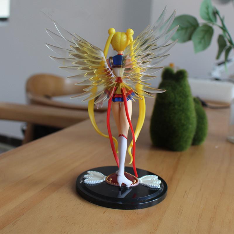 Japan Anime 16cm Sailor Moon Dress Queen Action Figure PVC Wedding Dress Collection Model Toys for Decor Cartoon Doll Gift