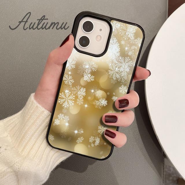 Snowflakes Phone Case for iPhone 11 12 13 14 Pro Max Mini X XR XS SE 2020 5 6S 7 8 Plus Samsung Galaxy S21 S22 Cover Shell