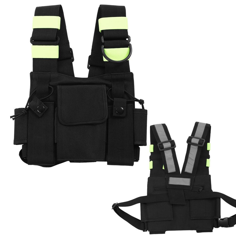 Universelle Walkie-Talkie-Weste Brusttasche Nylon Freisprech-Intercom-Tasche