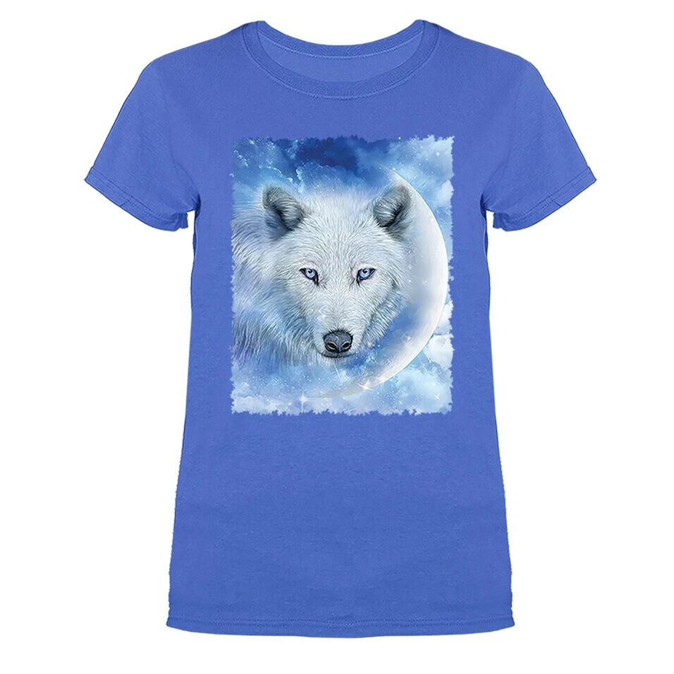 White Wolf Moon Wilderness Wildlife Animals Women s  T-shirt Unisex T-Shirt S