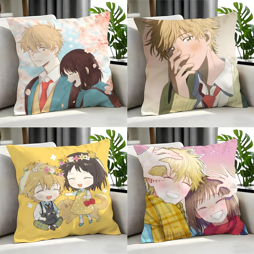 Anime Skip And Loafer Cushion Cover Cushion Cover Set 4Pcs 50X50 45X45 40X40 Pillowcase Decorative Sofa Home Decor