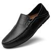 Italian Mens Shoes Casual  Brand Summer Men Loafers Genuine Leather Moccasins Light Breathable Slip on Boat Shoes