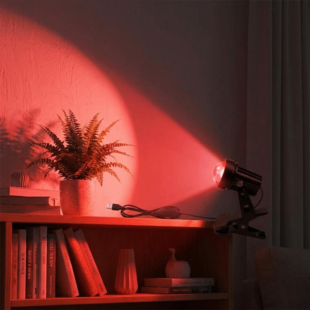 Multi Color Changing Clip RGB Light Cord Dimmable Ambient Spot Lamp Halloween Decoration