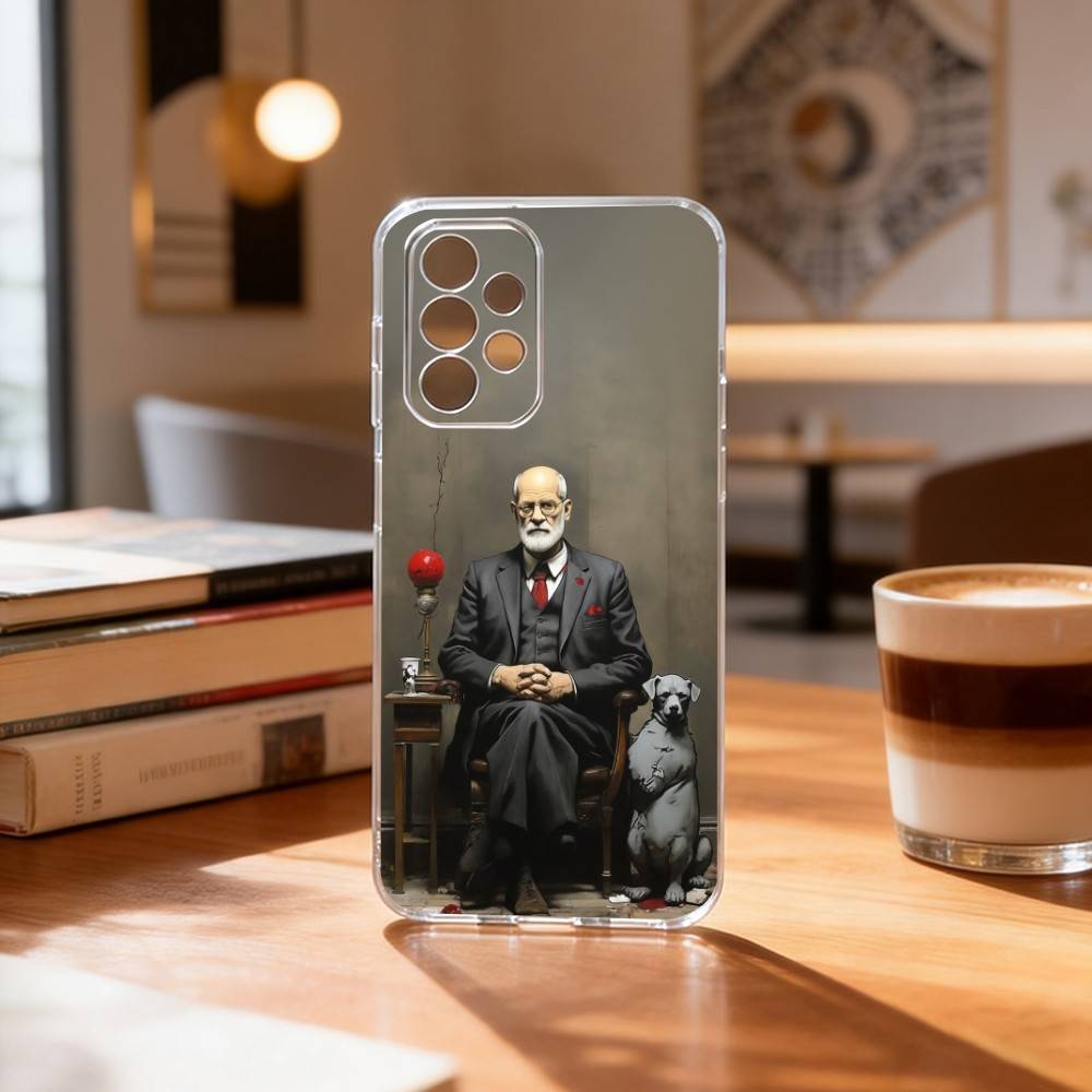 Sigmund Freud Psychoanalysis  Phone Case Transparent Silicone Soft For Samsung S25,S24,S21,S22,S23,S30,Ultra,S20,Plus,Fe