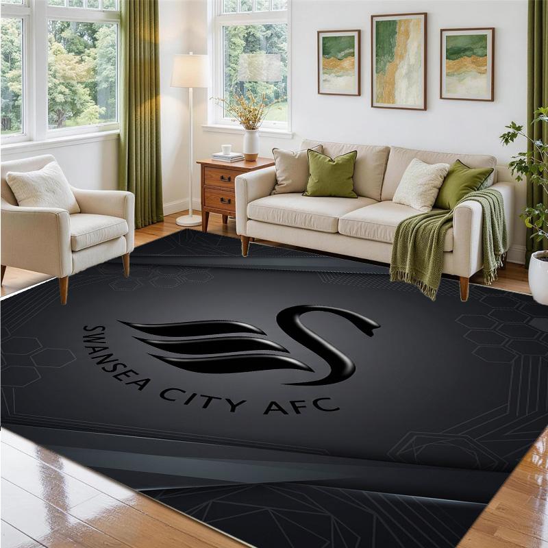Covor din Catifea Cristal cu Design Swansea City Covoraș Decorativ Moale pentru Dormitor Intrare