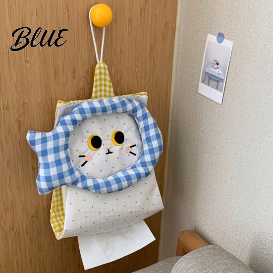 Bathroom Paper Towel Holder Hanging Tissue Box Holder Foldable Fabric Napkin Dispenser Bedroom Container Durable Portable Storage Organizer for Car