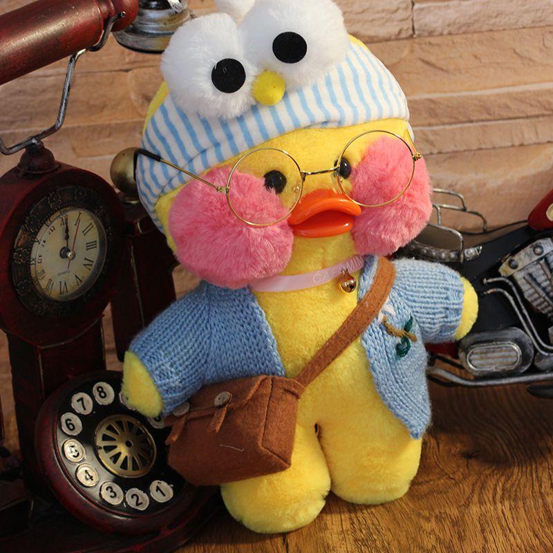 Soft And Adorable 12"/30cm Lalafanfan Cafe Mimi Yellow Duck Costume Plush Toy