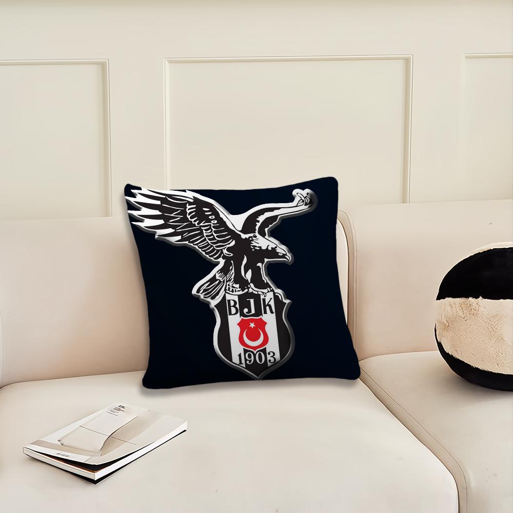 B-Besiktas Sports J-J K Club Cushion Cover Living Room Headboard Office Cushion Bedroom Cushion Sofa Nap Time Pillow Case