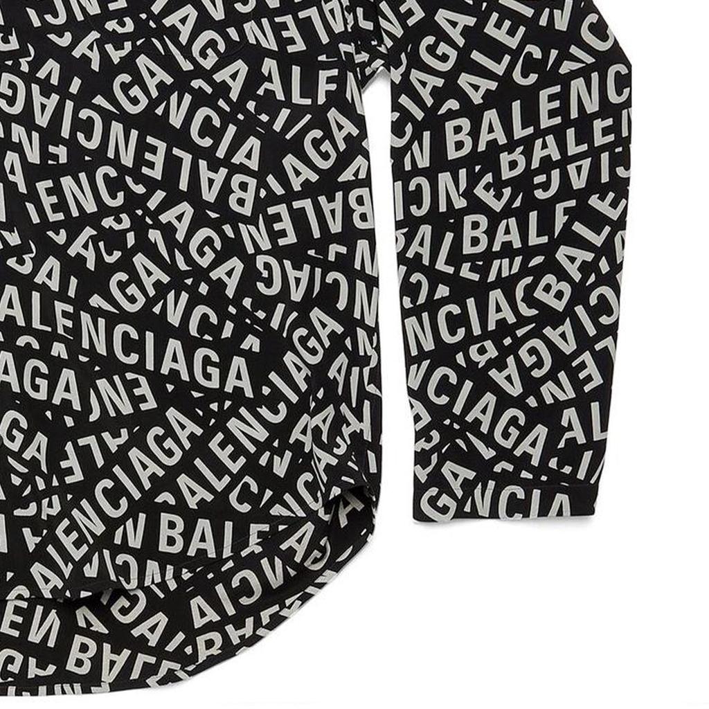 Balenciaga All Over Logo Printed Buttoned Shirt 681812TML211269