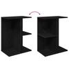 Nightstand Black Oak Effect 46.5 x 29 x 61 cm Engineered Wood