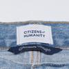 Citizens of humanity 2053B-3041 AYLA Blue Cotton Baggy Cuff Crop Denim Pants Bottoms 27 blueUsed