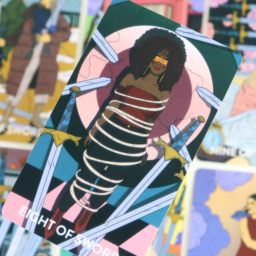 Neoterisches Feminines Tarot-Deck 10,3*6cm – 78 Stück Moderne Randlose Tarotkarten