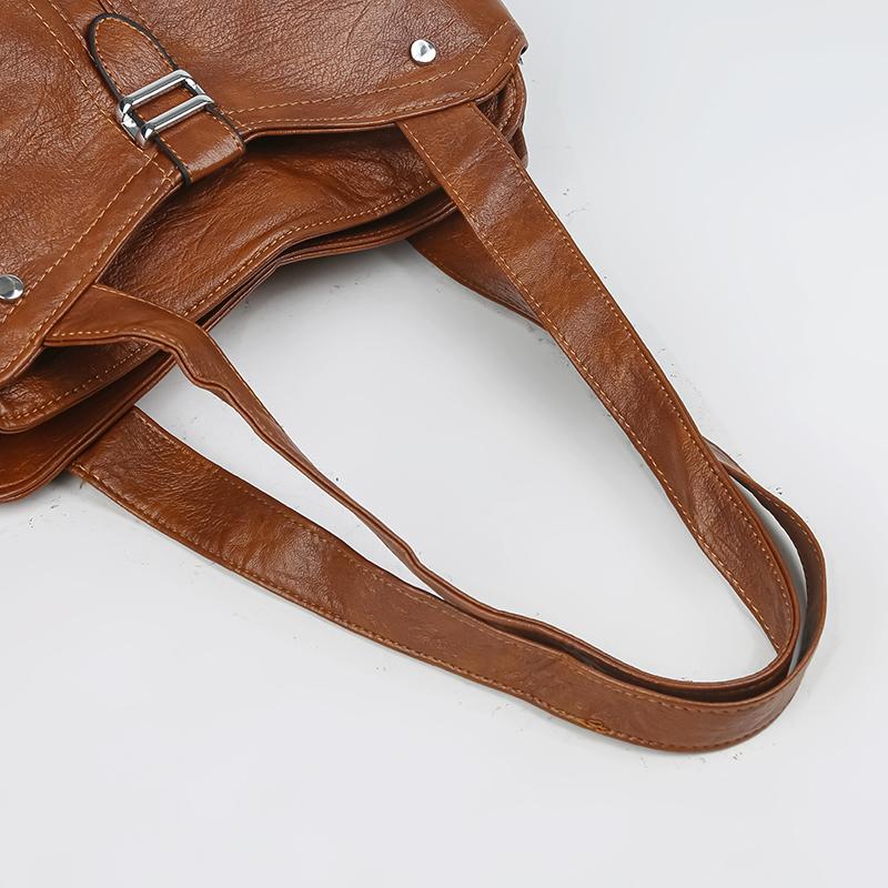 Dámská velkokapacitní taška přes rameno z měkké kůže, taška přes rameno, taška pro matky