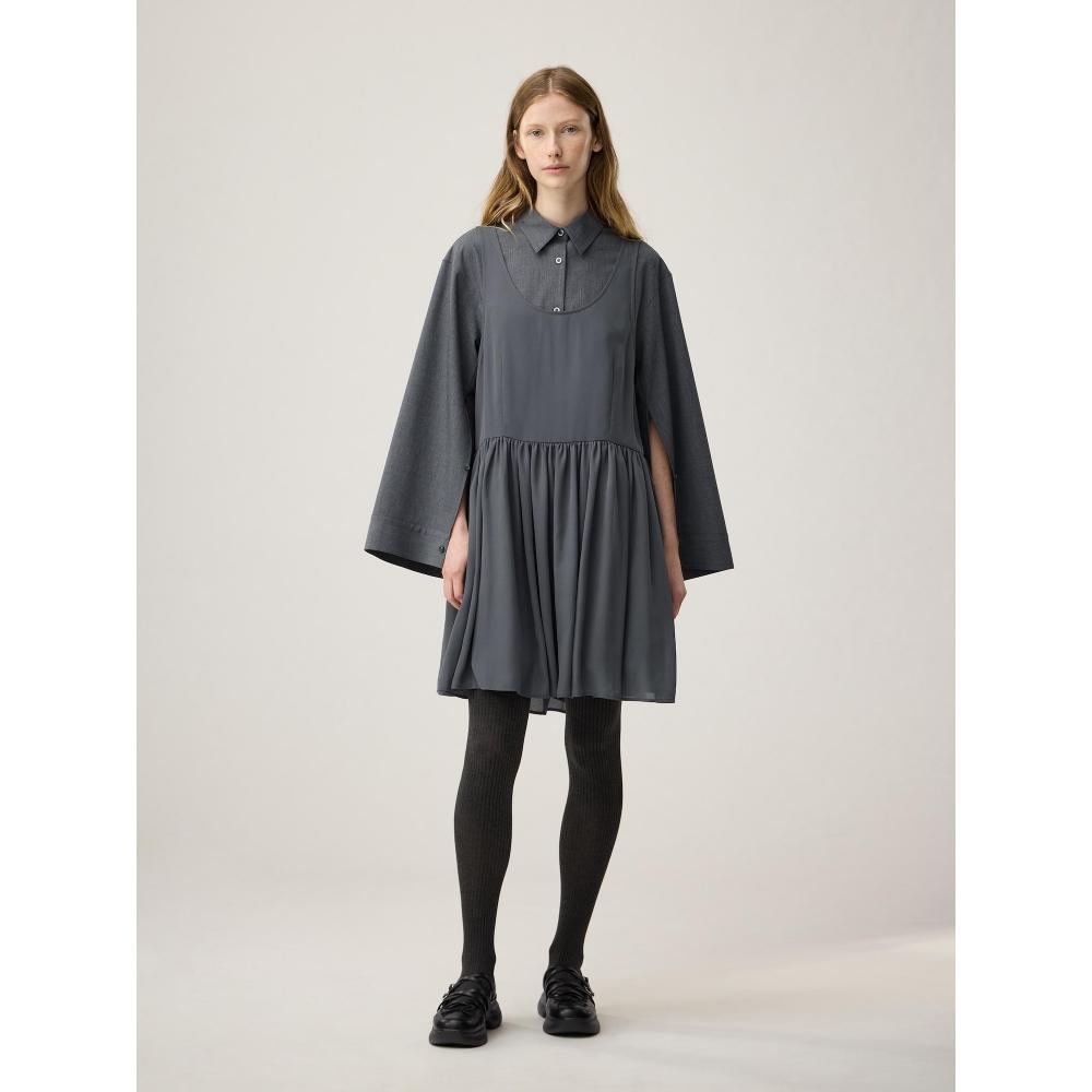 

Комплект из двух предметов: рубашка и мини-платье от Gu by Uniqlo от Rokh 69 NAVY/M