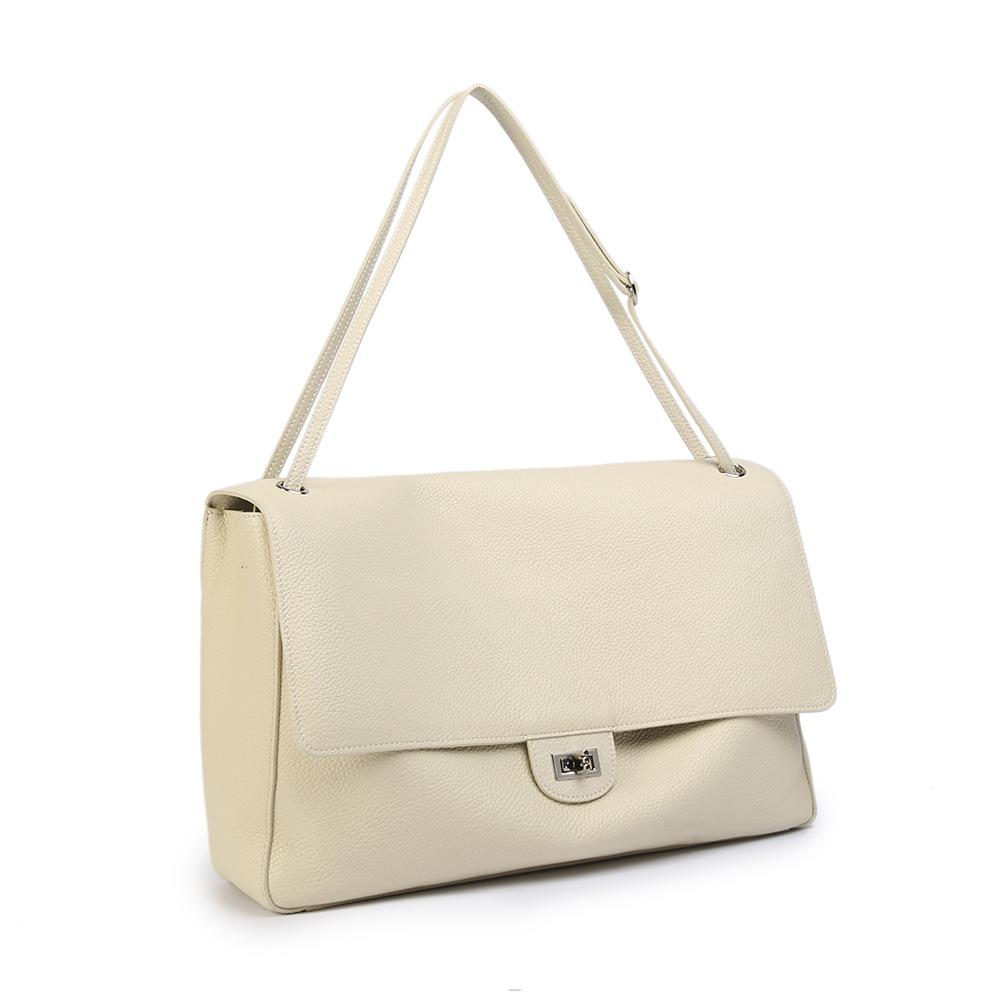 High-end and Elegant Single-shoulder Underarm Handbag Made of Genuine Leather, Women's Bag with A Flap Closure Casually