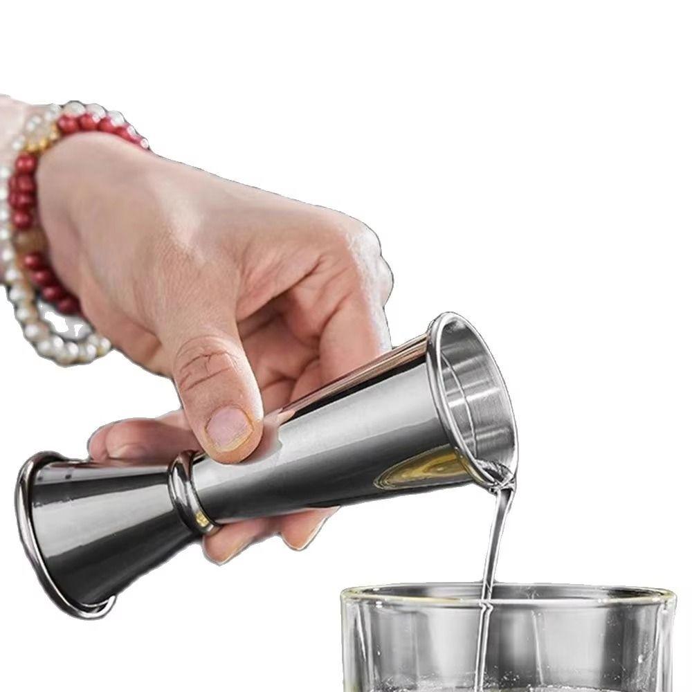 Japanese Style Double Cocktail Jigger 1oz / 2oz Wine Shake Measure Cup  Bartending Tools