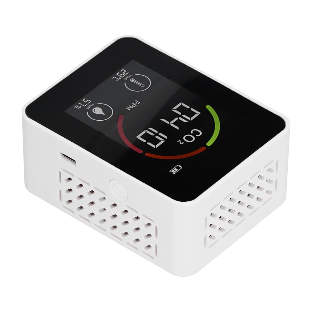 Smart Carbon Dioxide Detector USB Charging Infrared Temperature Humidity Air Quality Monitor
