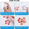 PET Self Adhesive Car Stickers Waterproof Floral Car Decorative Decals for Car Decoration Red 150x150x0.2mm